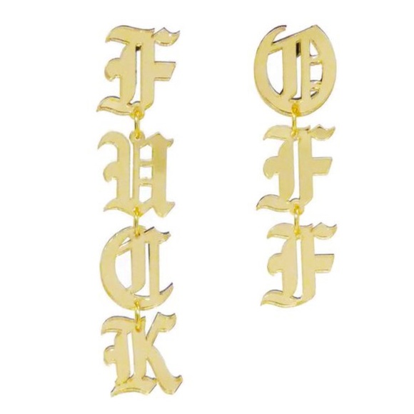 Dolls Kill Jewelry - OFFER!✨The F Off Earrings